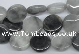 CEE202 15.5 inches 14mm flat round eagle eye jasper beads