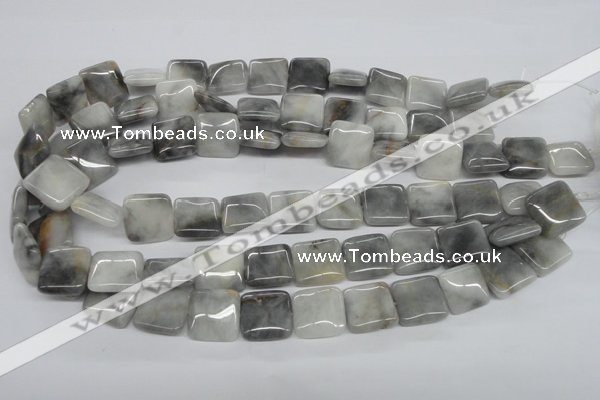 CEE208 15.5 inches 16*16mm square eagle eye jasper beads