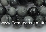 CEE22 15.5 inches 12mm faceted round eagle eye jasper beads wholesale