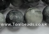 CEE25 15.5 inches 20mm faceted round eagle eye jasper beads wholesale