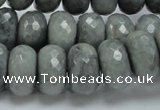 CEE26 15.5 inches 10*18mm faceted rondelle eagle eye jasper beads