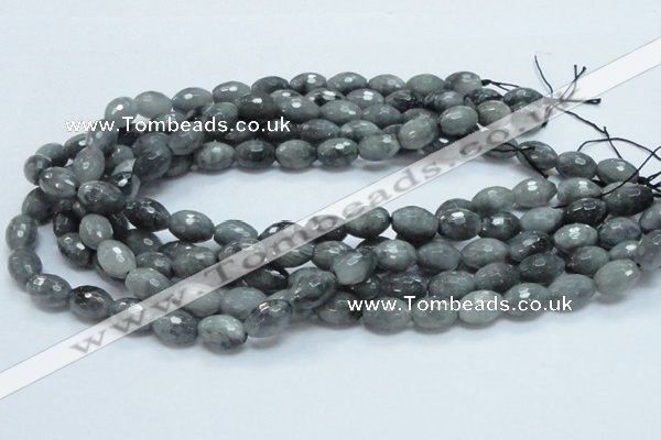 CEE28 15.5 inches 10*16mm faceted rice eagle eye jasper beads