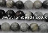 CEE354 15.5 inches 12mm faceted round eagle eye jasper beads