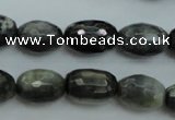 CEE71 15.5 inches 8*12mm faceted rice eagle eye jasper beads