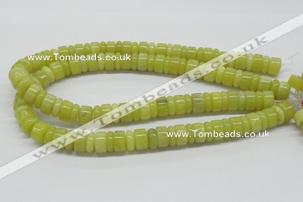 CEJ02 15.5 inches 5*14 & 8*14mm rondelle lemon jade beads wholesale