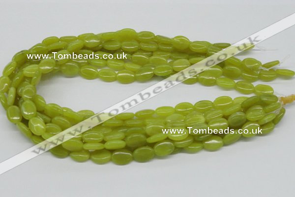 CEJ05 15.5 inches 10*14mm oval lemon jade beads wholesale