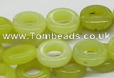 CEJ08 15.5 inches 8*16mm donut lemon jade beads wholesale