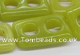 CEJ11 15.5 inches 25*40mm rectangle lemon jade beads wholesale