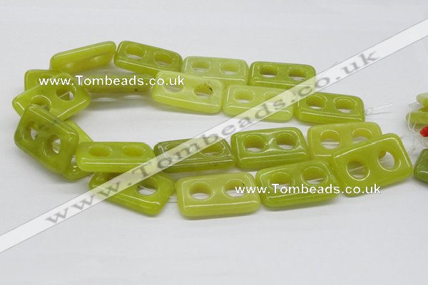 CEJ11 15.5 inches 25*40mm rectangle lemon jade beads wholesale