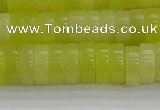 CEJ221 15.5 inches 3*8mm heishi lemon jade beads wholesale