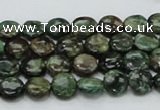 CEM01 15.5 inches 8mm flat round emerald gemstone beads wholesale