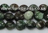 CEM02 15.5 inches 10mm flat round emerald gemstone beads wholesale