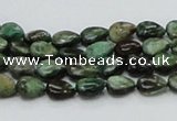 CEM05 15.5 inches 6*8mm flat teardrop emerald gemstone beads