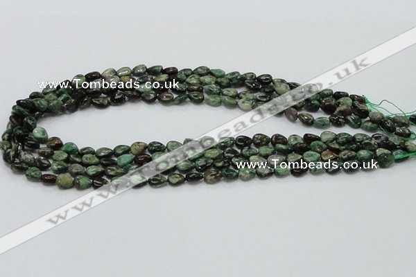 CEM05 15.5 inches 6*8mm flat teardrop emerald gemstone beads