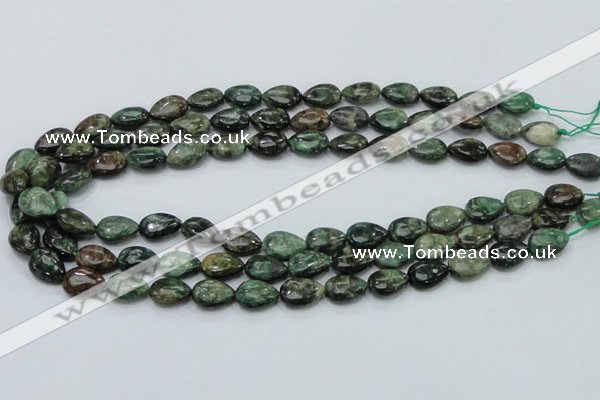 CEM06 15.5 inches 10*14mm flat teardrop emerald gemstone beads