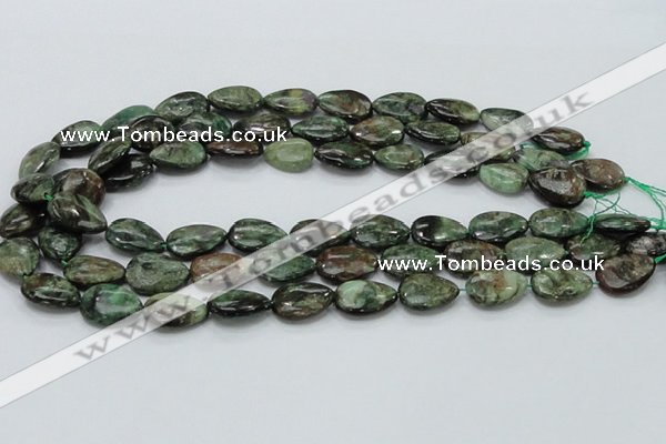 CEM07 15.5 inches 13*18mm flat teardrop emerald gemstone beads