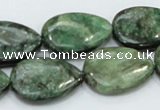 CEM08 15.5 inches 18*25mm flat teardrop emerald gemstone beads