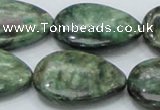 CEM09 15.5 inches 23*30mm flat teardrop emerald gemstone beads