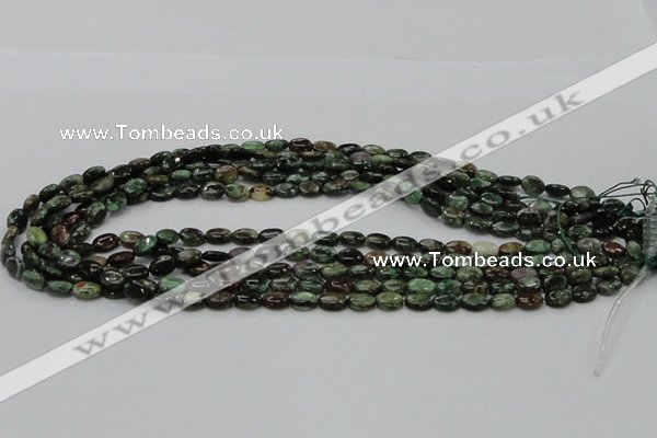 CEM10 15.5 inches 6*8mm oval emerald gemstone beads wholesale