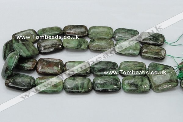 CEM21 15.5 inches 22*30mm rectangle emerald gemstone beads wholesale