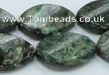 CEM29 15.5 inches 22*30mm twisted teardrop emerald gemstone beads