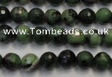 CEP106 15.5 inches 8mm faceted round epidote gemstone beads