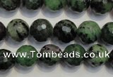 CEP108 15.5 inches 12mm faceted round epidote gemstone beads