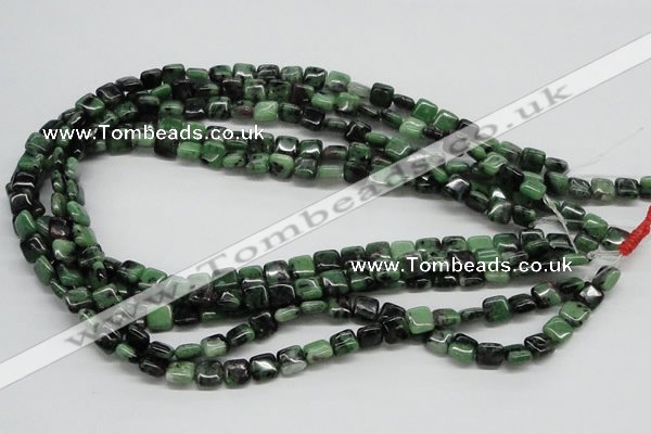 CEP12 15.5 inches 8*8mm square epidote gemstone beads wholesale