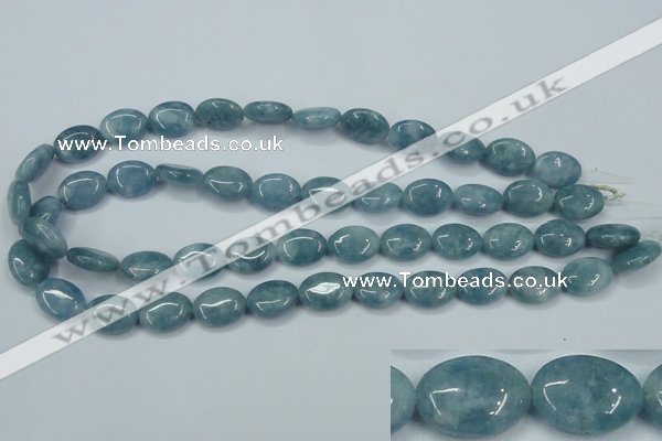 CEQ113 15.5 inches 12*16mm oval blue sponge quartz beads