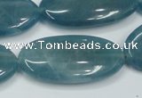 CEQ118 15.5 inches 20*40mm oval blue sponge quartz beads