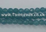 CEQ12 15.5 inches 6mm faceted round blue sponge quartz beads