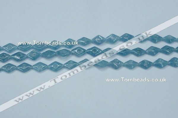 CEQ142 15.5 inches 10*14mm diamond blue sponge quartz beads