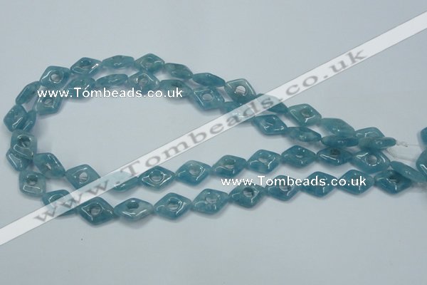 CEQ143 15.5 inches 12*16mm diamond blue sponge quartz beads