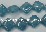 CEQ152 15.5 inches 12*12mm diamond blue sponge quartz beads