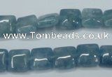 CEQ161 15.5 inches 10*10mm square blue sponge quartz beads