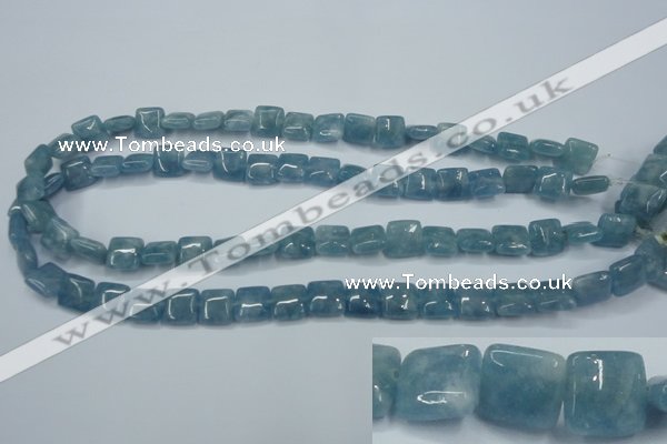 CEQ161 15.5 inches 10*10mm square blue sponge quartz beads