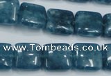 CEQ163 15.5 inches 14*14mm square blue sponge quartz beads