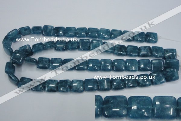 CEQ163 15.5 inches 14*14mm square blue sponge quartz beads