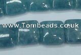 CEQ164 15.5 inches 16*16mm square blue sponge quartz beads