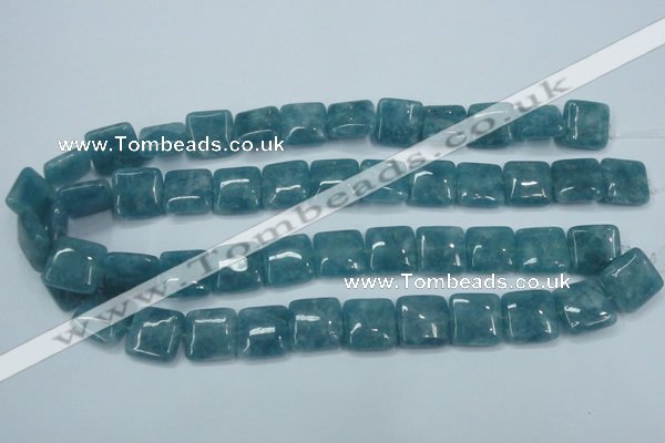 CEQ164 15.5 inches 16*16mm square blue sponge quartz beads