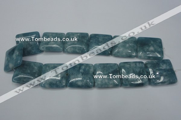 CEQ168 15.5 inches 30*30mm square blue sponge quartz beads