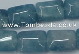 CEQ174 15.5 inches 15*20mm rectangle blue sponge quartz beads