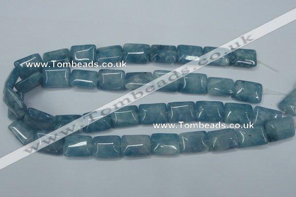 CEQ174 15.5 inches 15*20mm rectangle blue sponge quartz beads