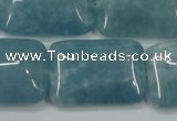 CEQ177 15.5 inches 22*30mm rectangle blue sponge quartz beads