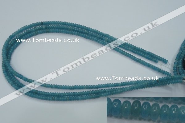 CEQ21 15.5 inches 2*4mm rondelle blue sponge quartz beads