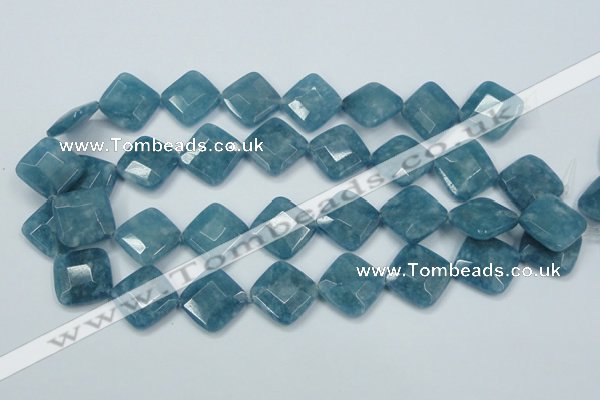 CEQ216 15.5 inches 20*20mm faceted diamond blue sponge quartz beads