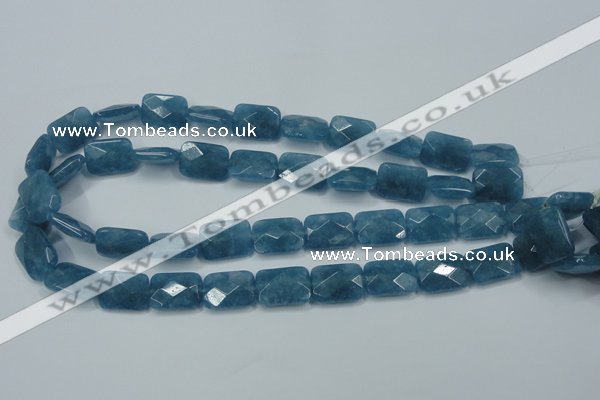 CEQ233 15.5 inches 13*18mm faceted rectangle blue sponge quartz beads