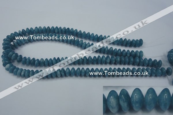 CEQ24 15.5 inches 6*10mm rondelle blue sponge quartz beads