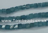 CEQ250 15.5 inches 4*4mm cube blue sponge quartz beads