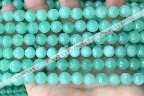 CEQ302 15.5 inches 8mm round green sponge quartz beads